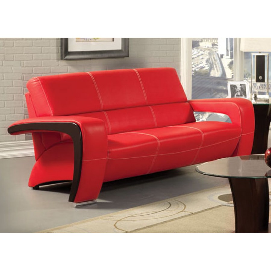 Sm6012 Sf Sofa Red Black Home Futon City Sm6012 Sf Sofa Red Black